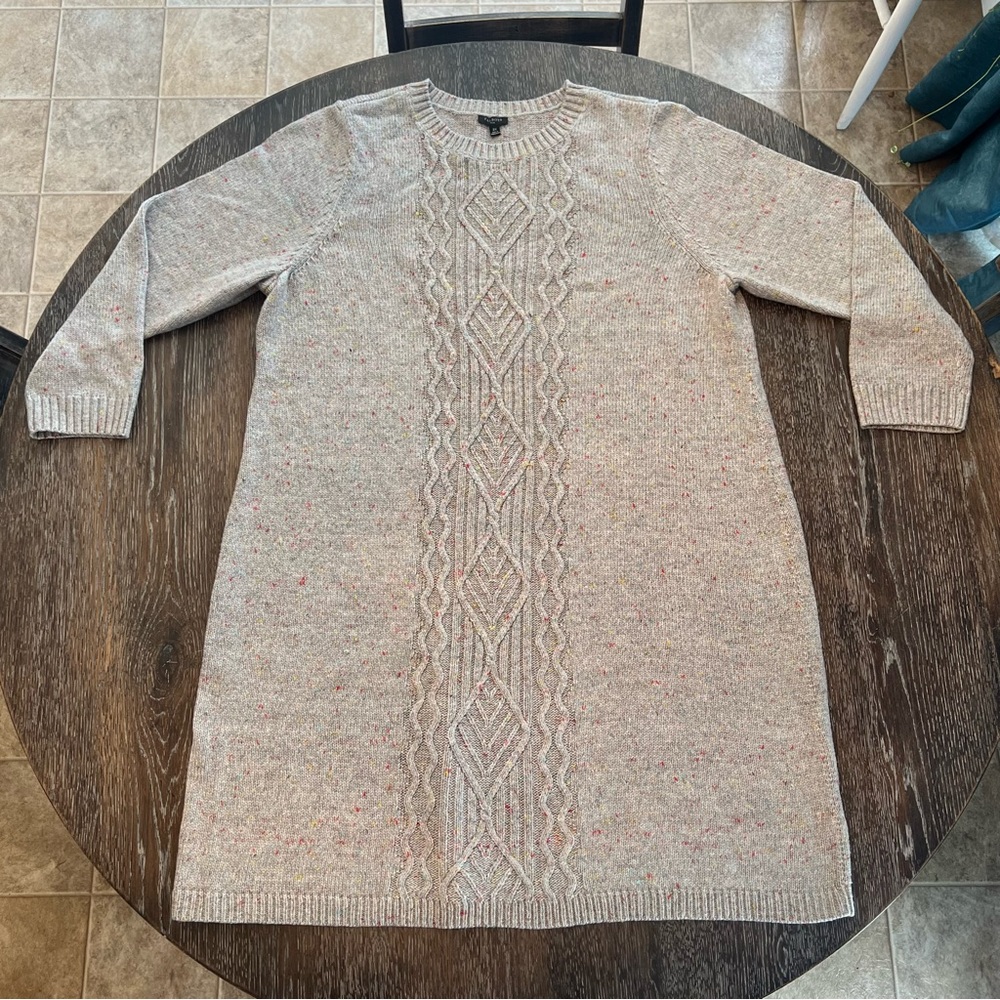 Talbots Plus Size 2x Gray W/ Micro Multicolor Spr… - image 1